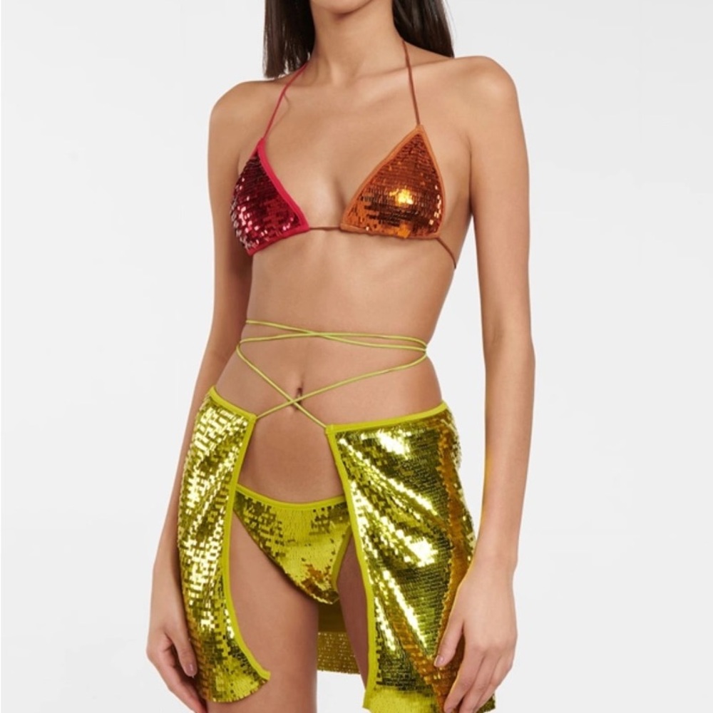 Oseree. Sequin-embellished mini skirt. Size S/M - Picture 4 of 7